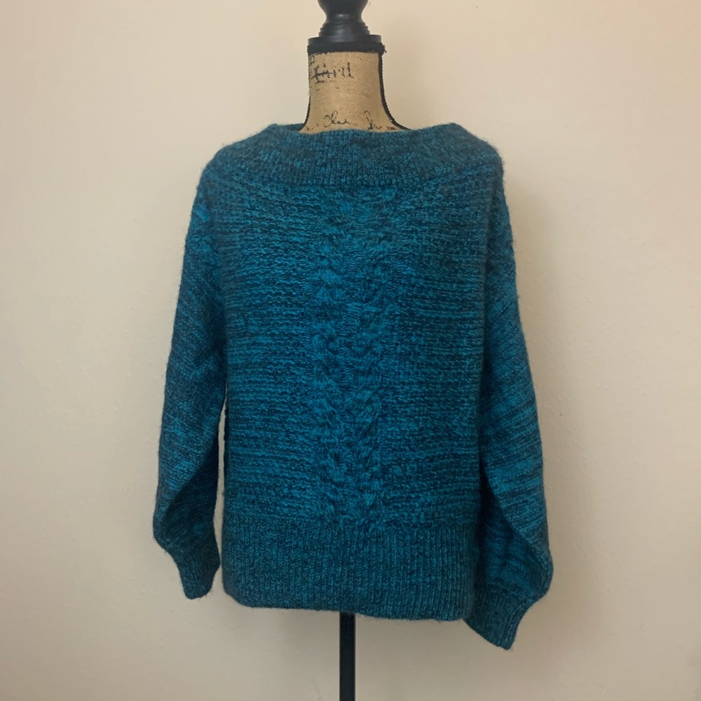 Teal Anthropologie Sweater
